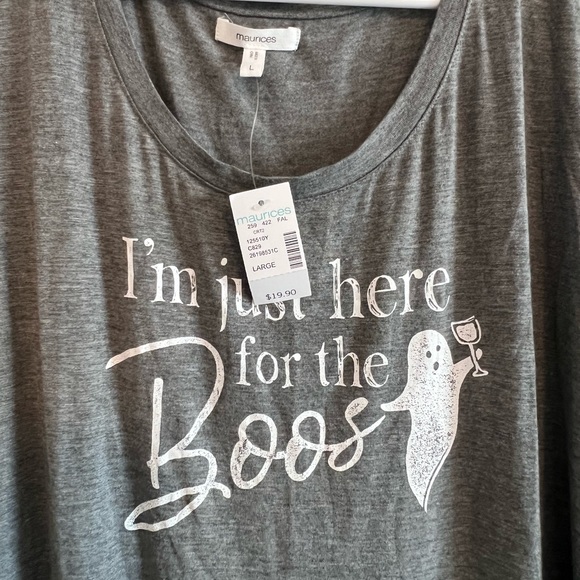maurices I’m Just Here For The Boos T-shirt - Size L - Picture 2 of 3